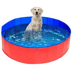 UMARDOO Fold Dog Pool - Pet Bath Pool, Swimming Pool Portable PVC Pet Paddling Bath Tub for Cats