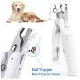 Hachtecpet Dog Pet Nail Clippers: Safe Rechargeable Professional Grooming Trimmer with LED Light |Hidden Nail File for Large Small Puppy Cats