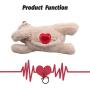 Dog Soft Plush Toy Pet Heart Beat Plush Bear Toy with Warmer Bag Puppy Anxiety Relief Toy for Puppy Dogs