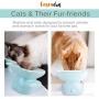 Legendog Ceramic Cat Bowls, Raised Cat Bowls Cat Food Bowls Cat Bowls Elevated, Elevated Porcelain Pet Feeder Bowl Protect Cats Spine