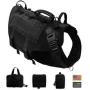 PET ARTIST Tactical Dog Harness for Hiking Training, No Pull Vest Harness for Medium Large Dogs, with Pouches and Patches