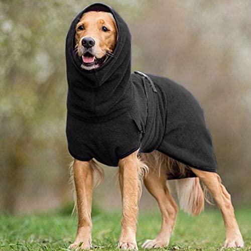Tylu Dog Bathrobe Towel Gown Ultra Light Soft Super Absorbent Quick Drying Easy Wear with Adjustable Strap Belt Comfortable Bath Robe Dog Pajama