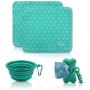 Ruff n Ruffus Reusable and Washable Puppy Pee Pads for Dogs (Set of 2) | Bonus Travel Bowl, Poop Bags and Dispenser | Extra Large 32” x 36” Underpads for Potty Training (Extra-Large (with FREE BONUS))