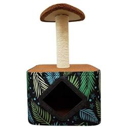 Pet Laugh Cat Tree with Cat House – Cat Scratching Post Made with Pinewood, Comfortable Fabrics, and Natural Sisal