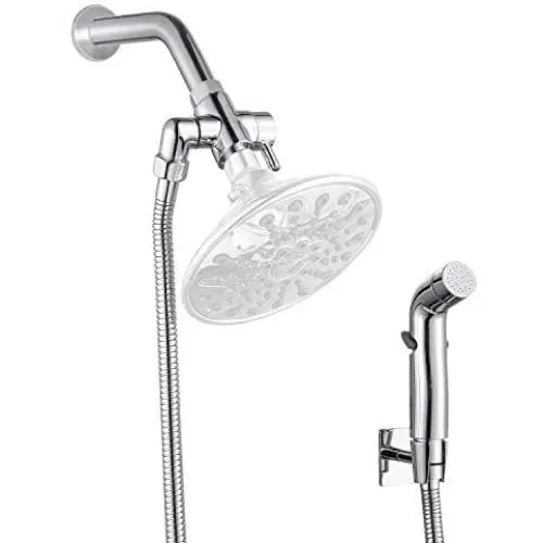 YDmeet Dog Shower Attachment, Pet Shower Sprayer for Dog Washing and Pet Bathing with Brass Shower Arm Diverter, Hand Shower Sprayer, Long Shower Hose and Shower Holder Bracket(Chrome Plated)