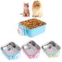 Luck Dawn Cat Crate Bowl, Stainless Steel Removable Cage Hanging Bowls with Bolt Holder for Dog Puppy