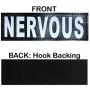 Doggie Stylz Set of 2 Reflective Nervous Removable Patches with Hook Backing for Working Dog Harnesses & Vests. Durable and Interchangeable - Comes in 3 Sizes Small, Medium and Large