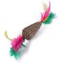 ocijf179 Pet Toy 7Pcs Kitten Corrugated Paper Mouse Cat Stick Feather Funny Interactive Pet Toys - 7pcs