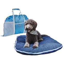 Lightspeed Outdoors Ultra-Plush Fold and Go Travel Pet Bed with Machine-Washable Cover for Travel, Car and Camping