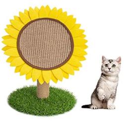 Tylu Natural Sisal Rope Cat Climbing Frame Furniture Sunflower Scratching Post for Climbing and Pet Activity