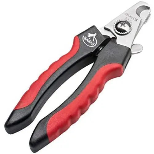 BAIRUI Dog Nail Clippers and Heavy Duty Nail Clipper for Large Dogs,Professional Nail Trimmer for Dogs and Cats,Pet Nail Trimmer with Safety Guard to Avoid Over-Cutting Nails & Free Nail File BAIRUI Dog Nail Clippers and Heavy Duty Nail Clipper for Large Dogs,Professional Nail Trimmer for Dogs and Cats,Pet Nail Trimmer with Safety Guard to Avoid Over-Cutting Nails & Free Nail File
