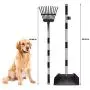 SCENAY Dog Pooper Scooper, Upgraded Large 49'' Pet Waste Shovel Poop Scooper Tray and Rake Set Adjustable Long Handle Pet Poop Scoop for Large Medium Small Dogs and Pets