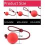 JKQ Dog Rope Ball Ball On A Rope Dog Toy Natural Elastic Solid Rubber Dogs Balls Chew Toys for Small Dogs