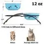 Y YHY Ceramic Raised Pet Cat Bowls, 12 Ounces Elevated Food or Water Bowls, Double Cat Dishes, Gift for Cat, Fish Bone Design, Blue Y YHY Ceramic Raised Pet Cat Bowls, 12 Ounces Elevated Food or Water Bowls, Double Cat Dishes, Gift for Cat, Fish Bone Design, Blue