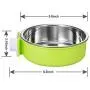 Crate Dog Bowl, Removable Stainless Steel Coop Cup Hanging Pet Cage Bowl Large Water Food Feeder for Dogs Cats Rabbits Crate Dog Bowl, Removable Stainless Steel Coop Cup Hanging Pet Cage Bowl Large Water Food Feeder for Dogs Cats Rabbits