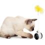 Hippie Soul Balanced Cat Toy with Ball, Interactive Toy for Cats, Catnip Cat Toy, Activity & Training, Interactive Toys for Indoor Cats Rotating Rolling Balls