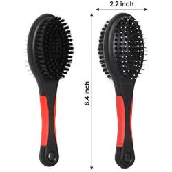 Saiveina Dog Brush and Cat Brush, Pet Grooming Comb, 2 Sided Bristle and Pin for Long and Short Hair Dog