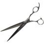 ShearsDirect 440C Japanese Stainless Steel Cutting Shear with Offset Handle and Fixed Finger Rest, 8.0''