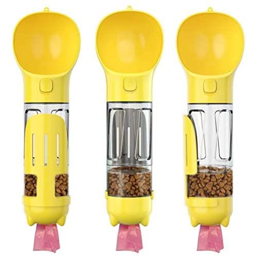 AIMI Pet cat and Dog Outdoor Travel Walk Portable Multifunctional Water Cup Dog Food Cup (Yellow)