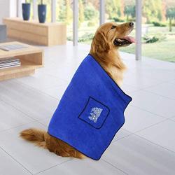 Petscol Pet Drying Towel Dog Blanket Microfibre Dog Bathrobe Puppy Cat Absorbent Quick Drying Towel Super Soft Bath Towel Machine Washable for Small, Medium, Large for Dog Cat