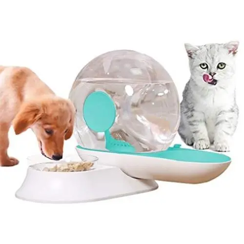 OldPAPA Automatic Cat Feeder, Snail Shape Pet Water Dispenser and Food Bowl Set - 2 in 1 Gravity Waterer Dispenser Double Pet Feeder for Dogs and Cats OldPAPA Automatic Cat Feeder, Snail Shape Pet Water Dispenser and Food Bowl Set - 2 in 1 Gravity Waterer Dispenser Double Pet Feeder for Dogs and Cats