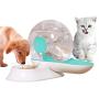 OldPAPA Automatic Cat Feeder, Snail Shape Pet Water Dispenser and Food Bowl Set - 2 in 1 Gravity Waterer Dispenser Double Pet Feeder for Dogs and Cats