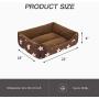 HZBOYA Self-Warming Pet Bed for Small Dogs and Cats Rectangle Nest Square House Enjoy Sleep, Machine Washable Sofa Cover Pink Star