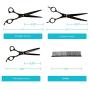 IRONPUP Dog Grooming Scissors Kit, Professional Pets Grooming Shears, Stainless Steel Dog Scissors for Grooming, Dog Scissors Kit - Thinning, Straight, Curved Scissors and Comb for Pet