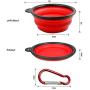 AGECASH A Collapsible Dog Bowl for Travel, 6 Pack Portable Silicone Pet Bowl, Expandable for Cat Dog Water Bowl Dish Feeding, Portable Dog Bowl with Carabiners for Walking Parking