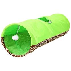 ocijf179 Cat Tunnel Funny Cats Dogs Collapsible Game Suspended Ball Tunnel Tube with Hole Pet Toy - Blue