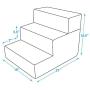 Made in USA Foldable Pet Steps/Stairs with CertiPUR-US Certified Foam for Dogs and Cats by Best Pet Supplies - Gray Linen