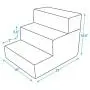 Made in USA Foldable Pet Steps/Stairs with CertiPUR-US Certified Foam for Dogs and Cats by Best Pet Supplies - Gray Linen Made in USA Foldable Pet Steps/Stairs with CertiPUR-US Certified Foam for Dogs and Cats by Best Pet Supplies - Gray Linen