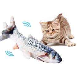 YXiang Electric Fish Plush Toy cat Flapping Fish Funny cat pet Toy net red Fish Jumping Fish Gift (Grass carp)