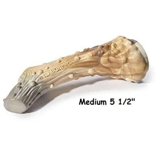 Nylon DuraChew Venison Flavored Antler Shaped Extra Tough Strong Dog Chew Toys(Medium 5 1/2'' 1 Antler)