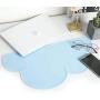 FENLEFU Dog Cat Food Mats(46cm26cm) Can Hold Double Bowl (Blue)