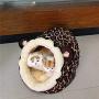 Creation Core Warm Plush Pet Bed House Cute Pet Cave for Small Dogs Cats with Removable Cushion Inside