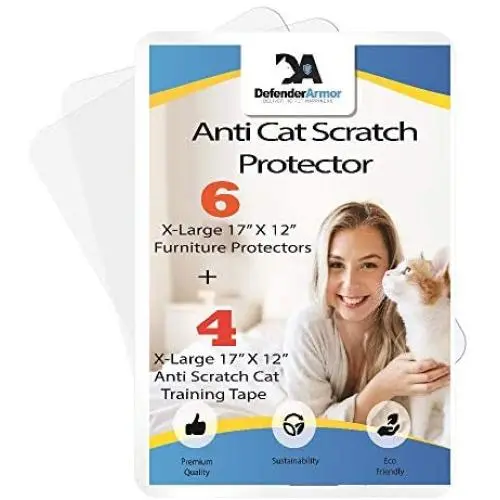 Cat Scratch Deterrent Pack 6 XL Furniture Protectors from Cats + 4 XL Double Sided Training Tape - Pet Corrector - Corner Protector Cat Repellent Anti Scratching Accessories Cat Scratch Deterrent Pack 6 XL Furniture Protectors from Cats + 4 XL Double Sided Training Tape - Pet Corrector - Corner Protector Cat Repellent Anti Scratching Accessories