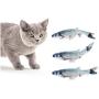 baikangsheng Cat Kicker Fish Toy Realistic Plush Simulation Moving Fish Electric Cat Toy, Funny Interactive Pets Chew Bite Supplies for Cat/Kitty/Kitten Fish Flop Cat Toy That Moves Catnip Toys(1pcs)