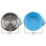 ZOHOKO Dog Bowl Feeder Pet Puppy Food Water Bowl, 2-in-1 Plastic Bowl & Stainless Steel Bowl, Removable Hanging Cat Rabbit Bird Food Basin Dish Perfect for Crates & Cages