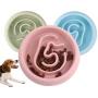 Healthy Slow Feeder Dog Cat Bowl - Slow Eating Dog Bowl - Interactive Feeder - Slow Down Feed Dog Cat Feeding Bowl - Pet Bloat Stop Dog Bowl