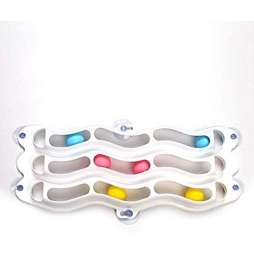 Vegauto Three-Storey cat Sucker Orbital Ball Toys Puzzle Toys Stick to The Wall to Tease Cats Toys pet Supplies