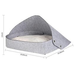 valen Pet Dog & Cat Bed | Washable Felted Cat Bed | Nordic Style | Suitable for Cats Under 16.5 LBS