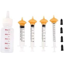 Xuanda Mini Pet Feeding Bottle and Syringes with Nipples for Small Cat Dog Animals (Model 5)