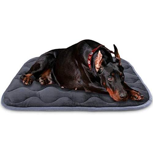 AIPERRO Dog Bed Crate Pad Soft Plush Kennel Cushion Mat Machine Washable Anti-Slip Pet Bed for Small Medium Large Dogs and Cats Sleeping, 46 x 29 Inch