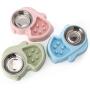 ikjuh Stainless Steel Pet Slow Feeder Bowl Anti-Chock Dogs Cats Water Food Bowl Dual Purpose Nonslip Bottom Design Nontoxic Material