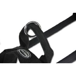 Dean and Tyler Guide Light Nickel Hardware Nylon Dog Harness, Black/Reflective, Medium - Fits Girth: 29-Inch to 39-Inch, Chest Size: 22-Inch Max