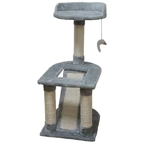 FISH&NAP US02H Cat Tree Cat Tower Cat Condo Sisal Scratching Posts with Jump Platform and Ladder Cat Furniture Activity Center Kitten Play House Grey … FISH&NAP US02H Cat Tree Cat Tower Cat Condo Sisal Scratching Posts with Jump Platform and Ladder Cat Furniture Activity Center Kitten Play House Grey …