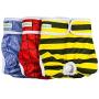 Philodogs Dog Diapers Washable Wraps Reusable Doggie Belly Bands Absorbent Pet Puppy Diapers 3Pcs for Female Doggies