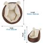 Washable Cute Cat Bed House - Warm Pet Sofa Kitten Bed Indoor Cat Bed Machine Washable Pet Bed Soft Cat Cuddle Bed for Cats Kittens Rabbit Bed Anti-Slip Bottom, Super Soft Durable Fabric