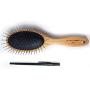 Paws Pamper Pin & Bristle Brush for Dogs and Cats - Beechwood Handle